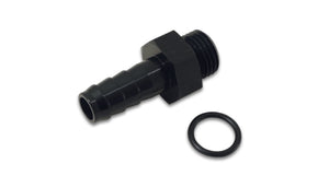 Vibrant 11315 Aluminum Male -6AN ORB to 1/8in Barb w/O-Ring - Anodized Black