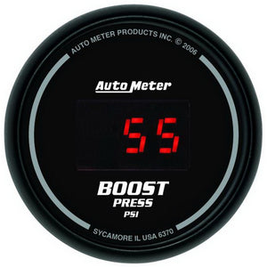 AutoMeter 6370 Autometer SportComp 52mm Digital 0-60 PSI Boost Gauge