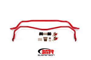 BMR SB028R A-Body Front & Rear Sway Bar Kit w/ Bushings - Red