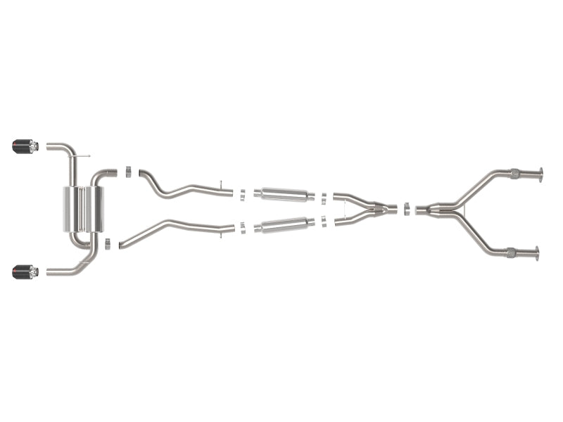 AFE 49-36136-C fits Infiniti Q50 (V37) V6 3.7L Takeda 2-1/2in SS Cat-Back Exhau