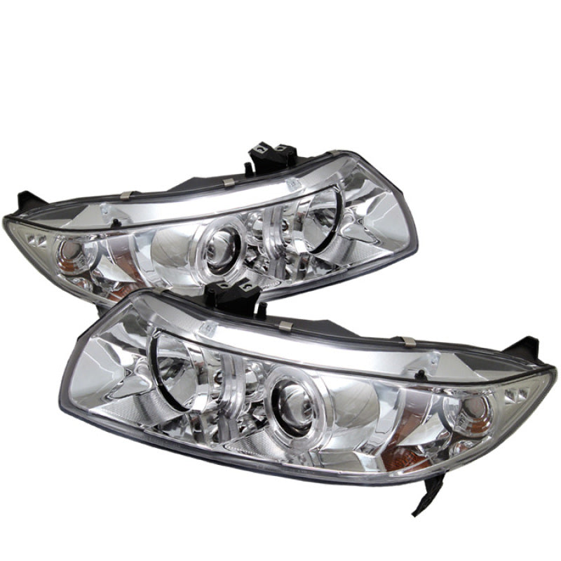 Spyder 5010797 fits Honda 06-08 Civic 2Dr Projector Headlights LED Halo Chrome