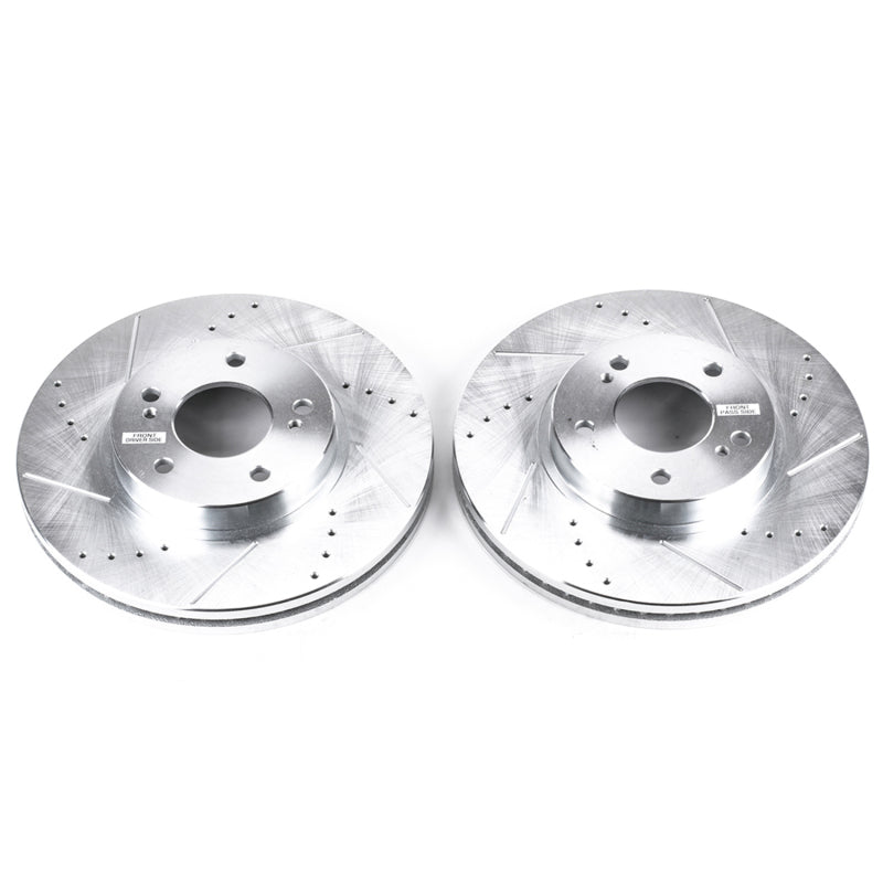 PowerStop fits Infiniti 97-01 Q45 Front Evolution Drilled & Slotted Rotors -