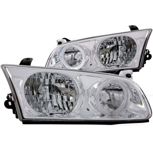 ANZO 121124 2000-2001 fits Toyota Camry Crystal Headlights w/ Halo Chrome