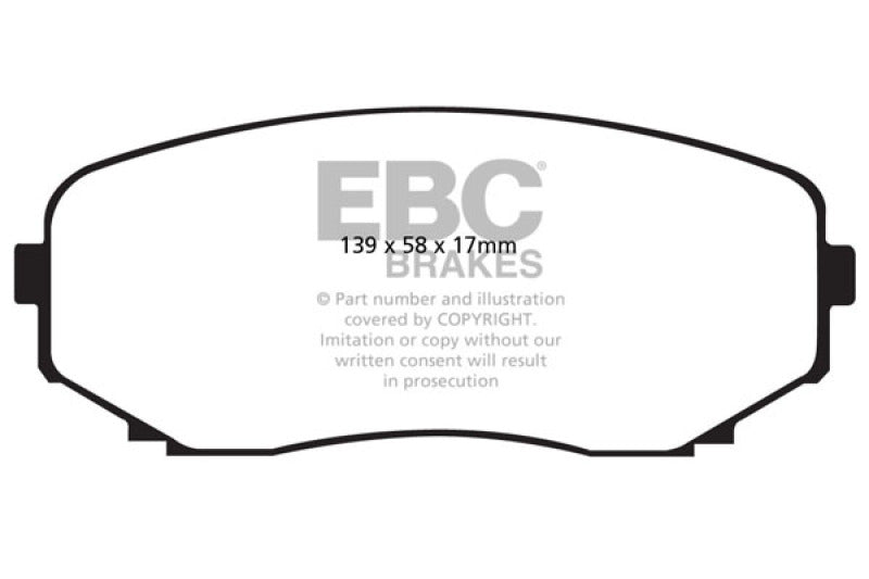 EBC DP21794 fits Ford 11-14 Edge 2.0 Turbo Greenstuff Front Brake Pads