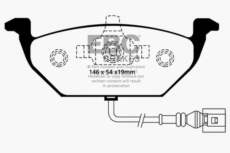 EBC DP21329 fits Volkswagen 00-05 Beetle 2.0 Greenstuff Front Brake Pads