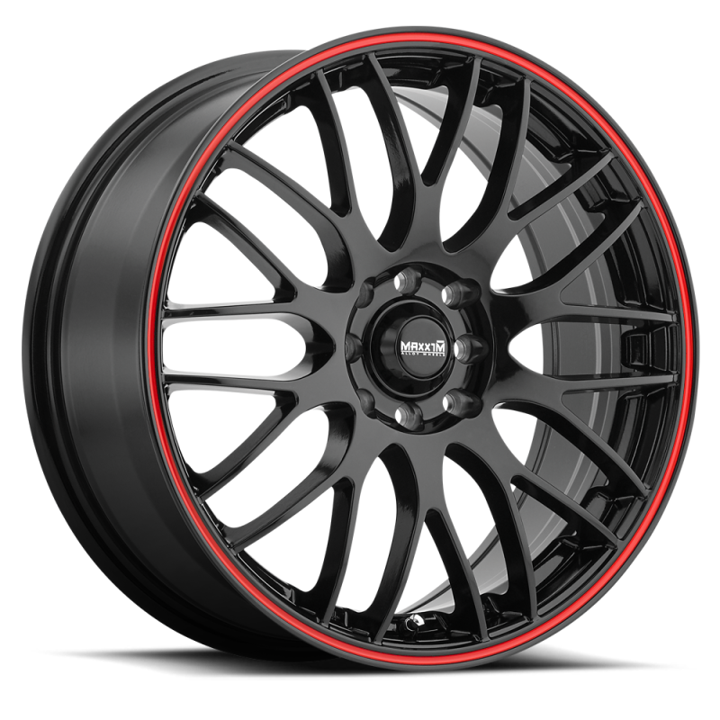 Maxxim MZ77D08405 Maze 17x7 8x100/108 ET40 Black/Red Stripe