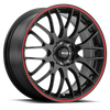 Maxxim MZ77D08405 Maze 17x7 8x100/108 ET40 Black/Red Stripe