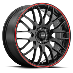 Konig MZ87T15455 Maxxim Maze 18x7.5 10x110/115 ET45 Black/Red Stripe