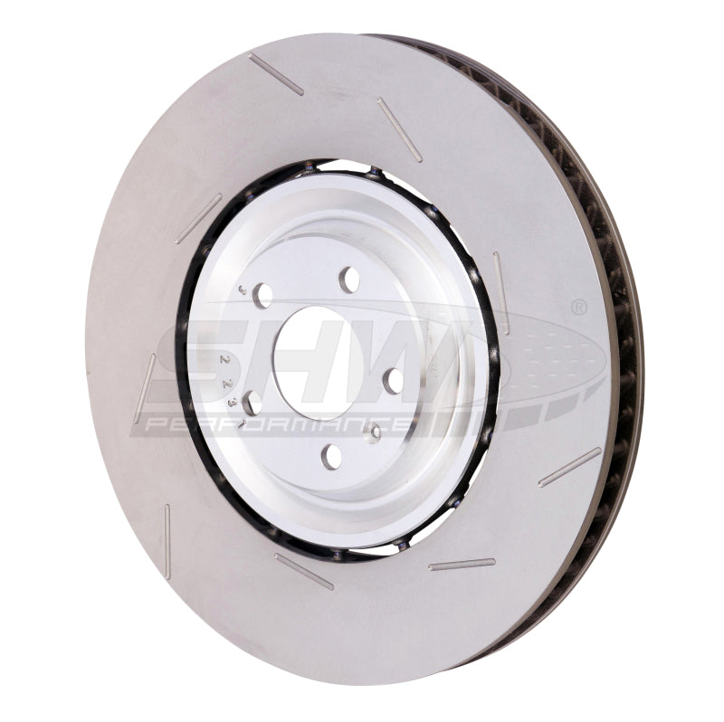 SHW Performance PFR49532 SHW 15-18 fits Porsche Macan Turbo w/19in Wheels/Perf Package Right Frt Slott LW Brake Rotor (95B615302M)