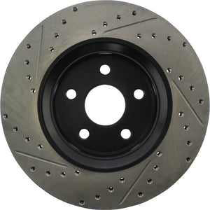 Stoptech 127.58008L 11-12 fits Dodge Durango Sport Drilled & Slotted Front Driver-Side Brake Rotor