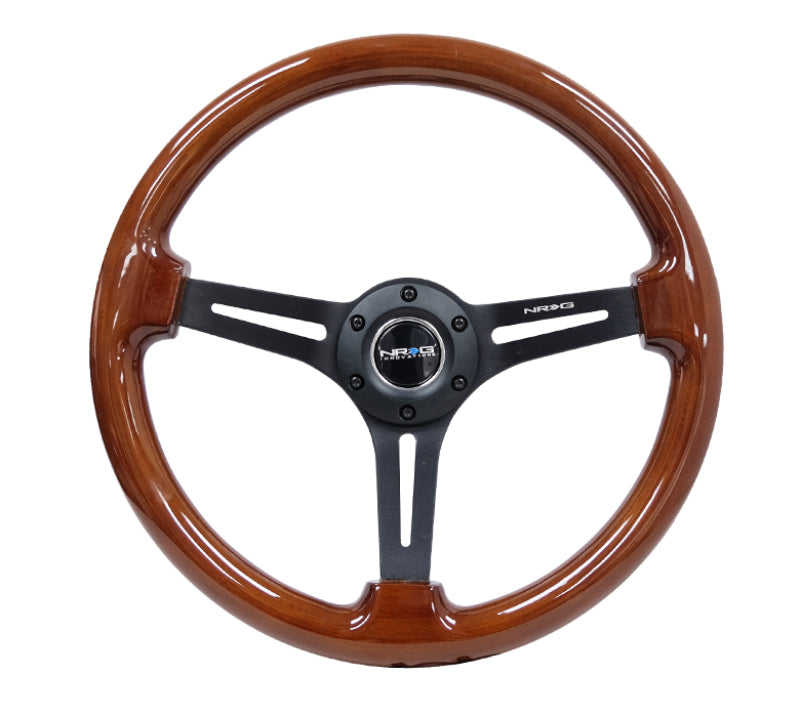 NRG RST-018BR-BK RST-018BR-BK Reinforced Steering Wheel Brown Wood w/Blk Matte