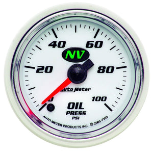 AutoMeter 7353 Autometer NV 2-1/16in 0-100 PSI Stepper Motor Oil Temp Gauge