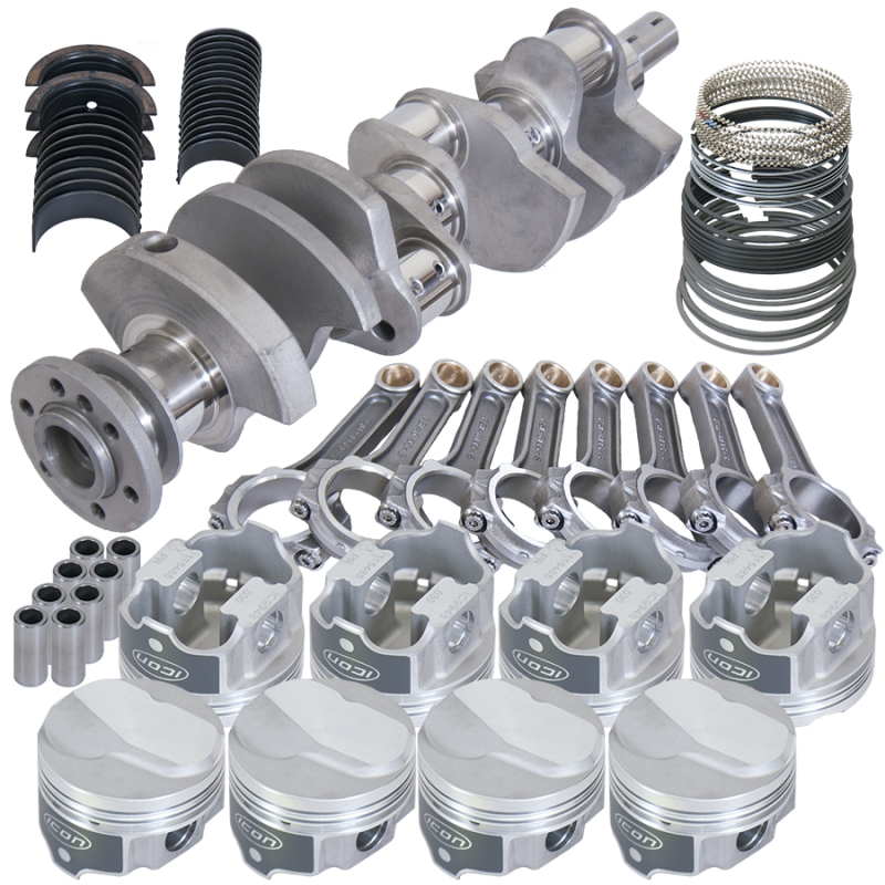 Eagle 683024125 fits Chevy 396 3.766in Crank 6.135in I-Beam Rods 17cc Dome 4.125in Pistons Rotating Assembly