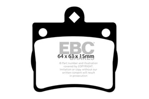 EBC UD739 95-97 fits Mercedes-Benz C220 (W202) 2.2 (Single Pin Rear) Ultimax2 Rear Brake Pads