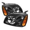 5072900 Xtune fits Mitsubishi Galant Amber Crystal Headlights Black HD-JH-fits