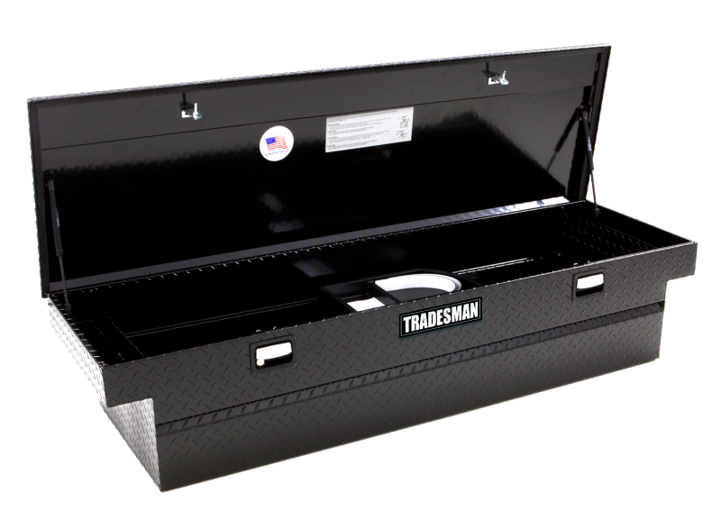 Tradesman 79304 Aluminum Single Lid Cross Bed Truck Tool Box (63in.) - Black