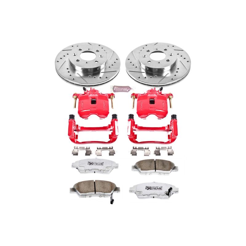 PowerStop KC694 26 fits Honda Fit Front Z26 Street Warrior Brake Kit w/Calipers