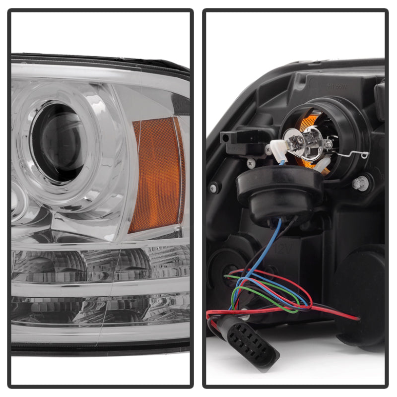 Spyder 5080905 fits Dodge 13-15 Ram Projector Headlights Light Bar DRL Chrome P