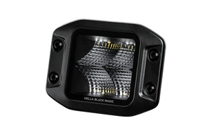 Hella LA358176831 Universal Black Magic 3.2in L.E.D. Cube Kit - Flood Beam (Flus