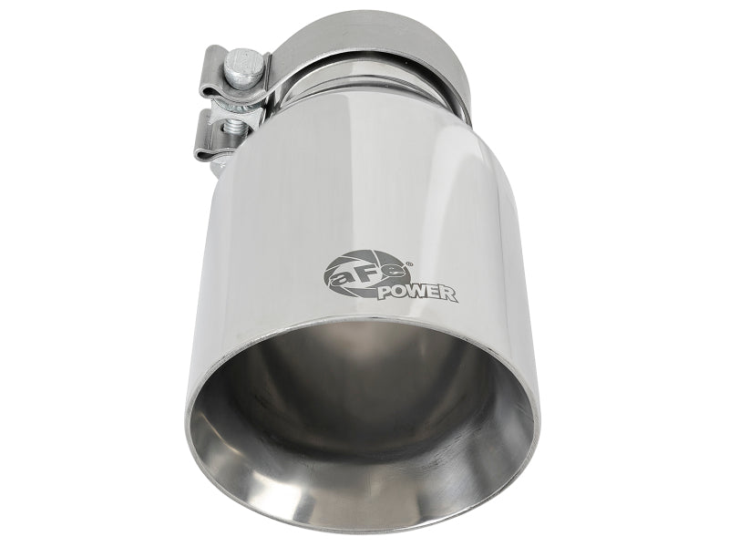 AFE 49T30454-P092 orce-Xp Univ 304 SS Double-Wall Clamp-On Exhaust Tip - Polish