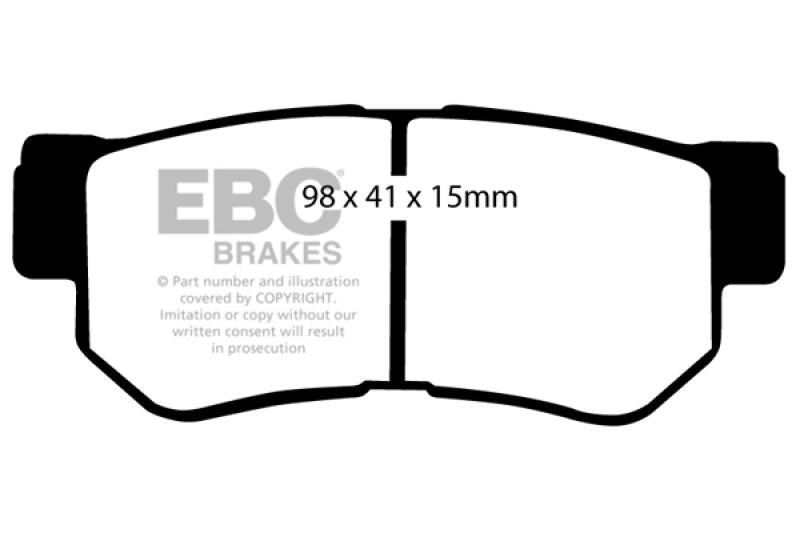 EBC DP21392 fits Hyundai 08-09 Azera 3.3 Greenstuff Rear Brake Pads