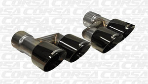 CORSA Performance 14333BLK Corsa 2015-2017 fits Ford Mustang GT 5.0 Black Quad Tips Kit
