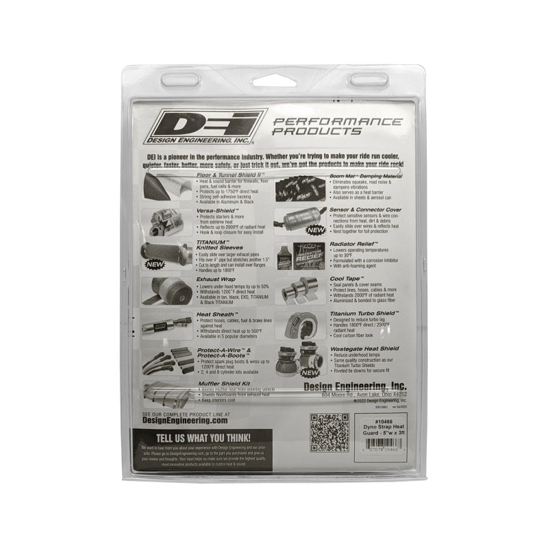 DEI  10466 Dyno Strap Heat Guard 5in w x 3ft - Aluminized