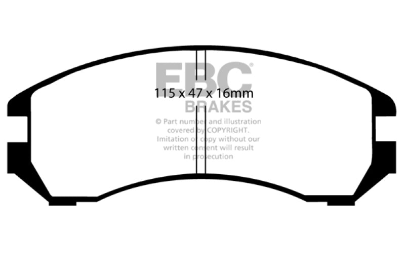 EBC DP2665 fits Nissan 86-87 Pulsar NX 1.6 SE Greenstuff Front Brake Pads