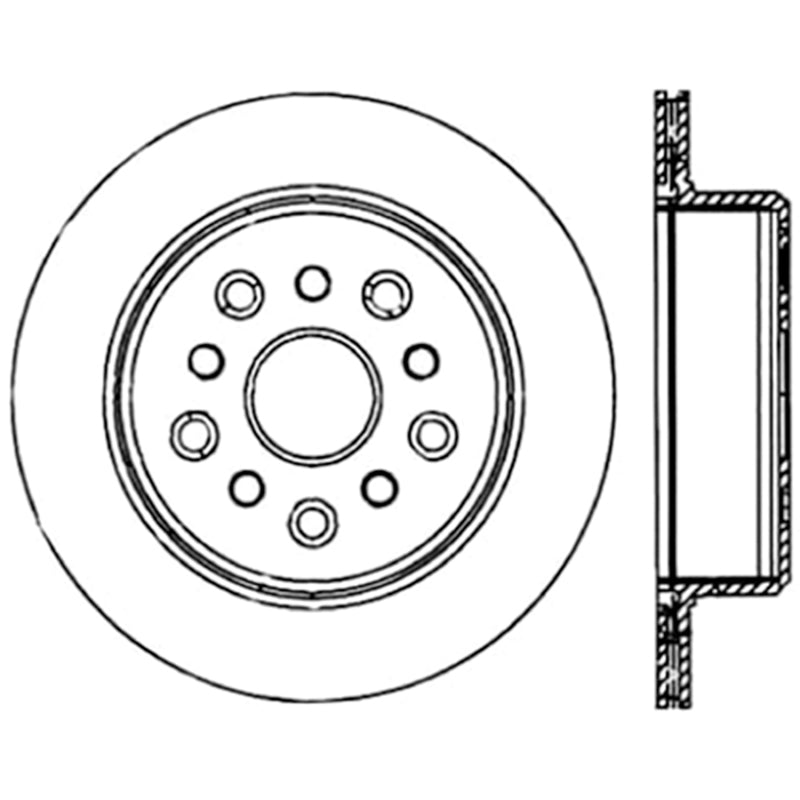 Stoptech 126.44105CSR Power Slot 5/93-98 Supra Turbo Rear Right SportStop CRYO Slotted Rotor