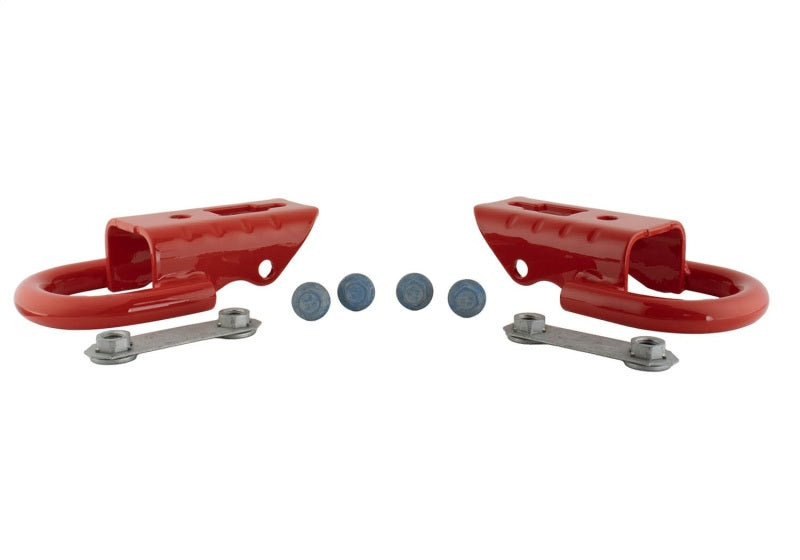 fits Ford 15-22 Racing M-18954-F15R F-150 Tow Hooks - Red (Pair)