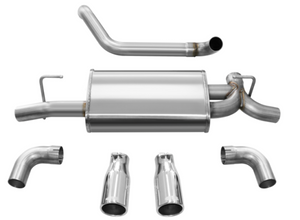 CORSA Performance 21014 Corsa 2018-2025 fits Jeep Wrangler JL 2.5in Dual Rear Exit Polished Tips Sport Axle-Back Exhaust