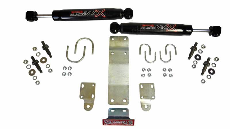 Skyjacker 8204 2017 fits Jeep 07-20 Wrangler (JK) (Use w/ OEM Tie Rods) Dual Steering Damper Kit w/ Black Max