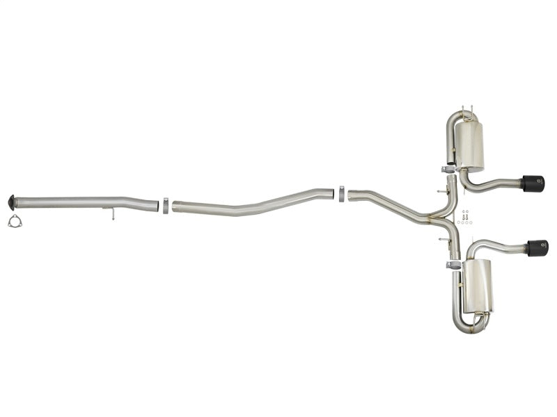 AFE 49-36621-B  3in 304 SS Cat-Back Exhaust System w/ Black Tips 2017+ fits Hon