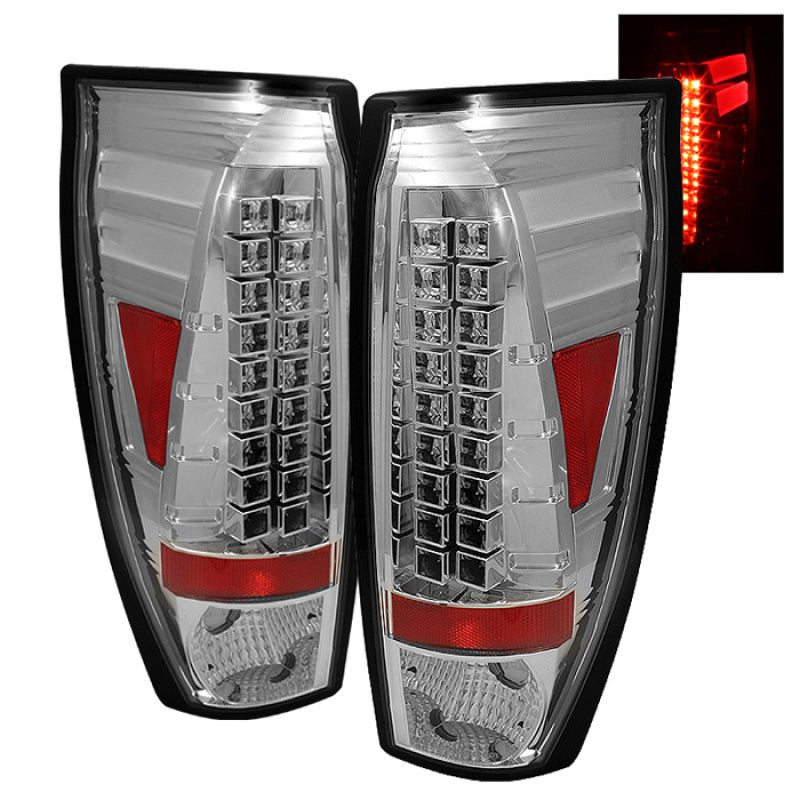 Spyder 5001078 fits Chevy 02-06 Avalanche LED Tail Lights Chrome ALT-YD-CAV02-L