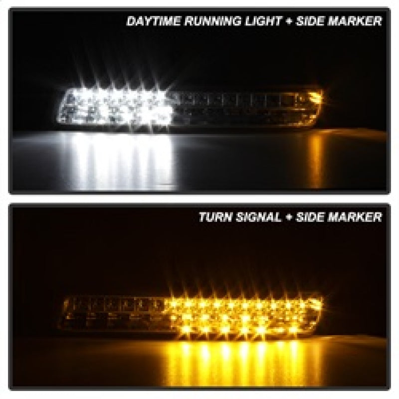xTune 9029318 99-06 fits GMC Sierra (Excl Denali) Full LED Bumper Lights - Chro
