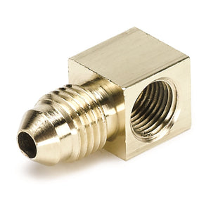AutoMeter 3271 Autometer 1/8 NPTF Female to-4AN Male Pressure Gauge Adaptor 90 Deg (Brass)