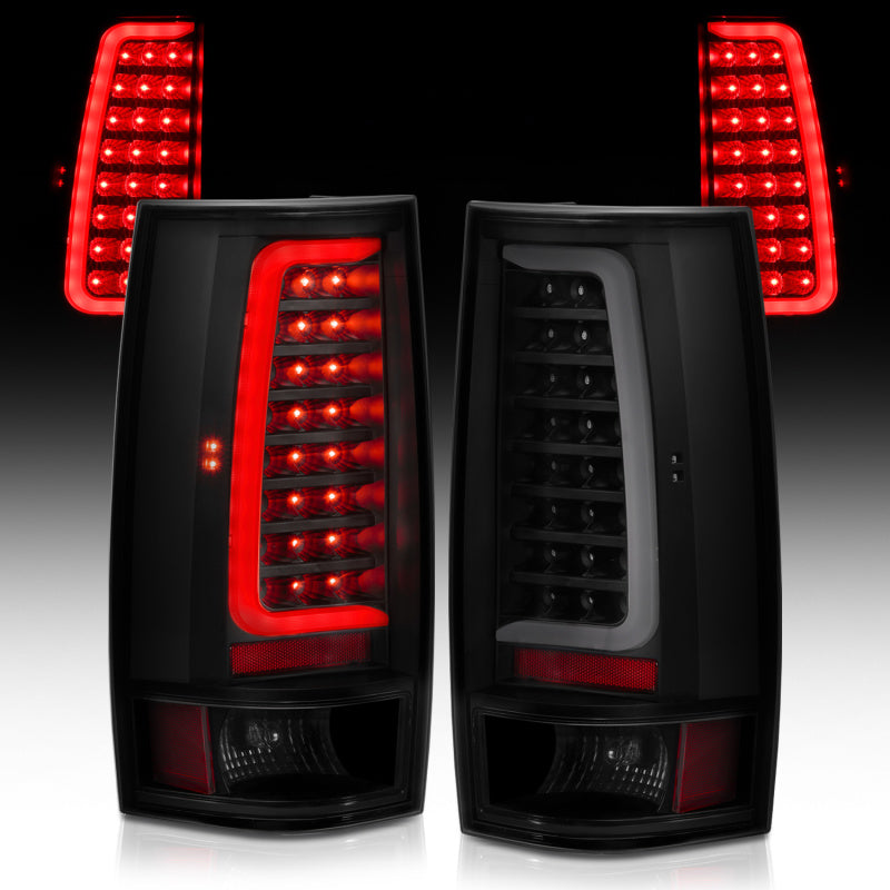 ANZO 311322 2014 fits Chevy 07-20 Tahoe LED Taillight Plank Style Black w/Smoke Lens