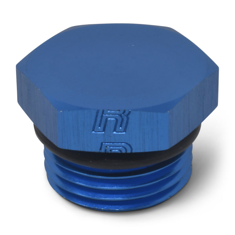 Russell 660260 Performance -4 AN Straight Thread Plug (Blue)