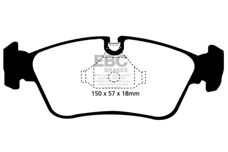 EBC DP21211 fits BMW 99-02 Z3 2.5 Greenstuff Front Brake Pads