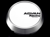 Advan V2390 63mm Middle Centercap - White/Silver Alumite