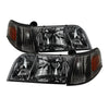 9031045 Xtune Crown Victoria Crystal Headlights w/ Corner Lights Set Smoked HD