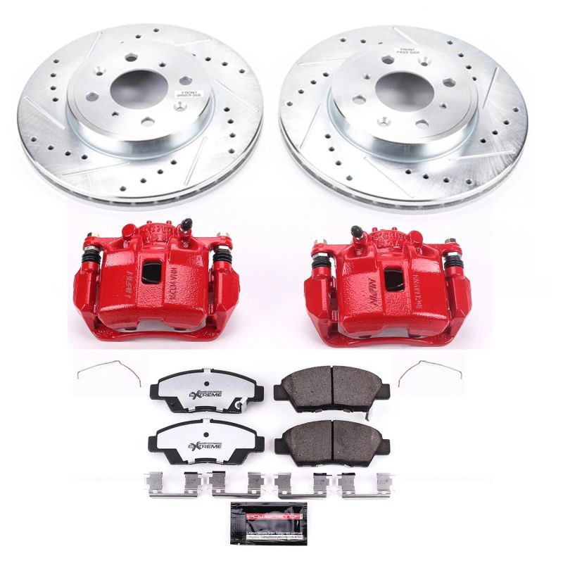 PowerStop fits Honda 15-19 Fit Front Z26 Street Warrior Brake Kit w/Calipers