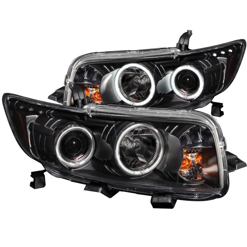 ANZO 121280 2010 fits Scion 08-20 Xb Projector Headlights w/ Halo Black