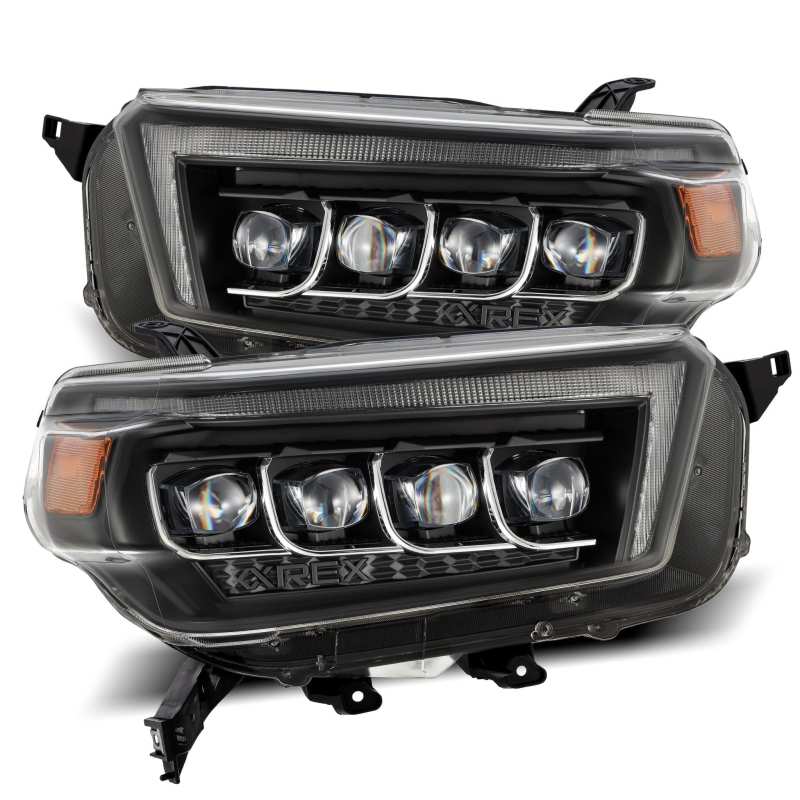 AlphaRex 880759 fits Toyota 10-13 4Runner NOVA LED Projector Headlights Plank Style Black w/Seq Signal/DRL