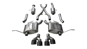 CORSA Performance 14984BLK Corsa 2014-2021 fits Jeep Grand Cherokee 3.6L V6 Black Sport Cat-Back Exhaust