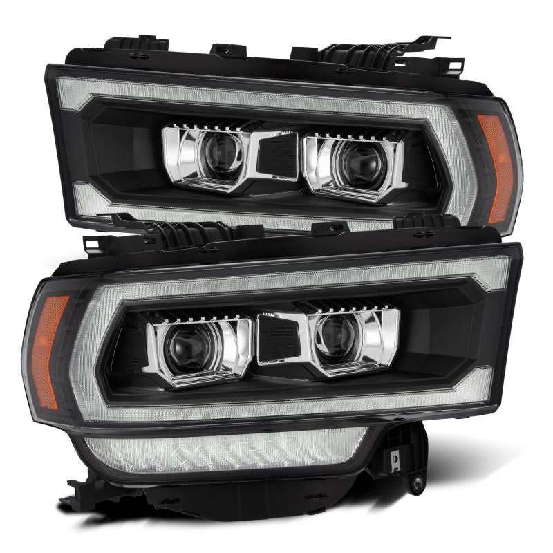 AlphaRex 880550 fits Ram 19-21 2500 LUXX LED Proj Headlights Plank Style Black w/Activ Light/Seq Signal/DRL