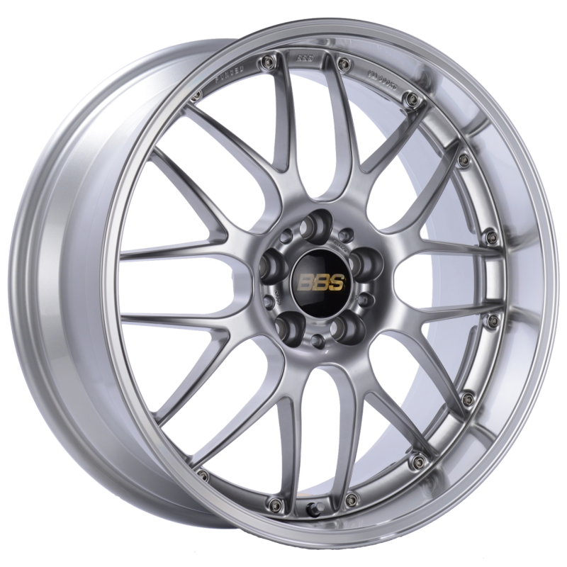 BBS RS911HDSPK RS-GT 18x8.5 5x120 ET15 Diamond Silver Center Diamond Cut Lip Wheel -82mm PFS/Clip Required