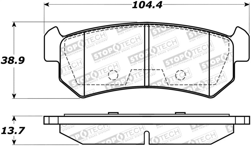 StopTech 308.1036 Street Brake Pads