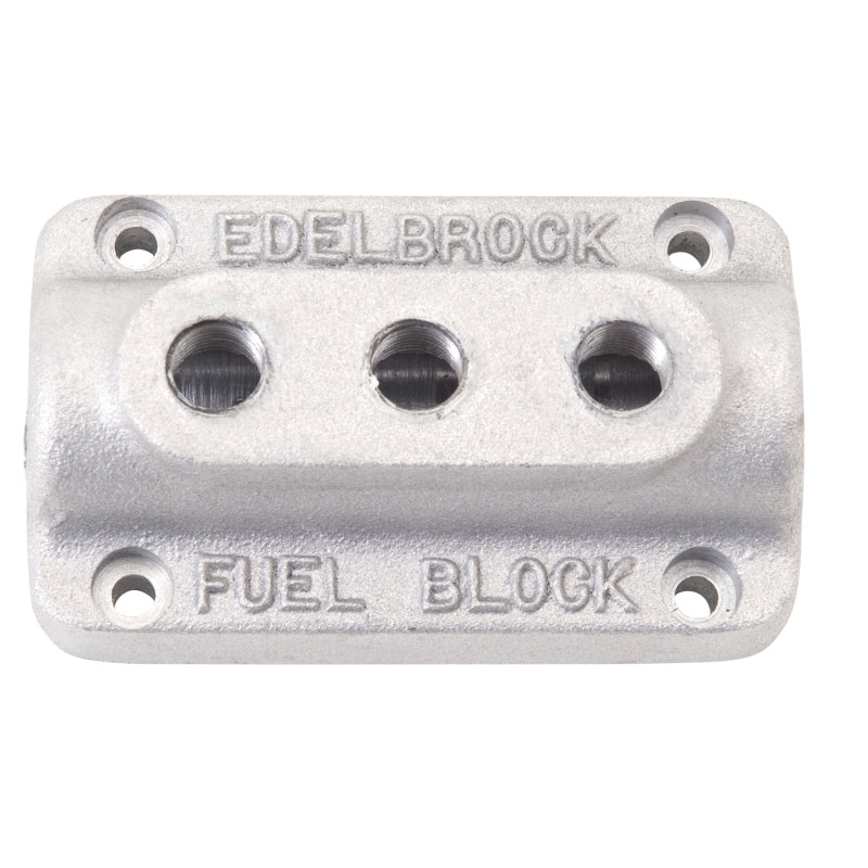 Edelbrock 1285 Fuel Block Triple As Cast