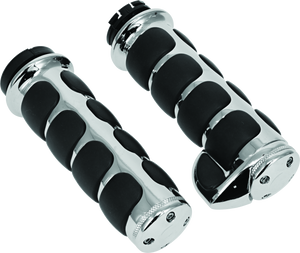 Kuryakyn 6212 Kuryakyn Premium ISO Grips With Throttle Boss Dual Cable Chrome